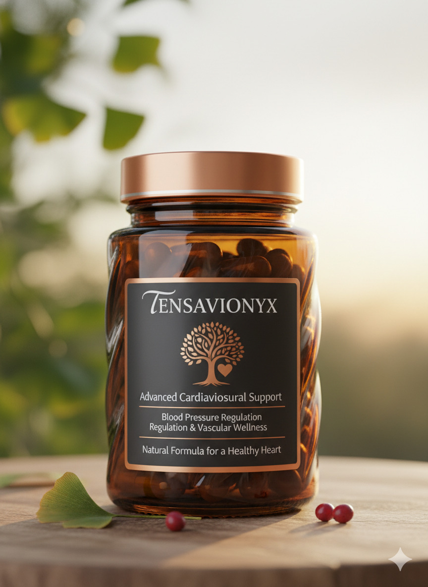 Tensavionyx dietary supplement bottle with natural ingredients
